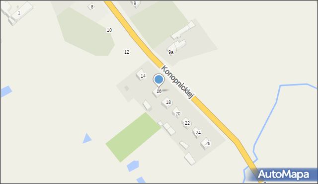 Kalinowo, Konopnickiej Marii, 16, mapa Kalinowo