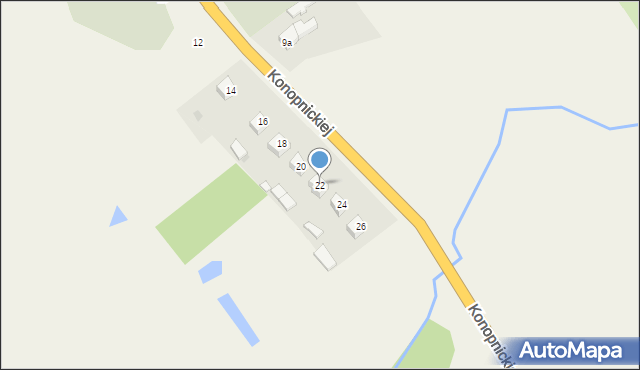 Kalinowo, Konopnickiej Marii, 22, mapa Kalinowo