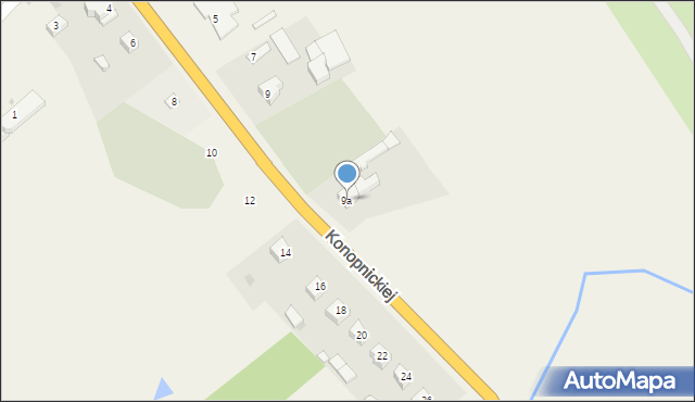 Kalinowo, Konopnickiej Marii, 9a, mapa Kalinowo