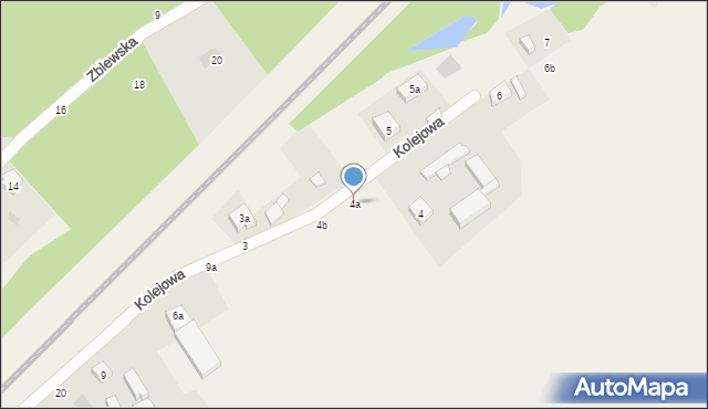 Kaliska, Kolejowa, 4a, mapa Kaliska