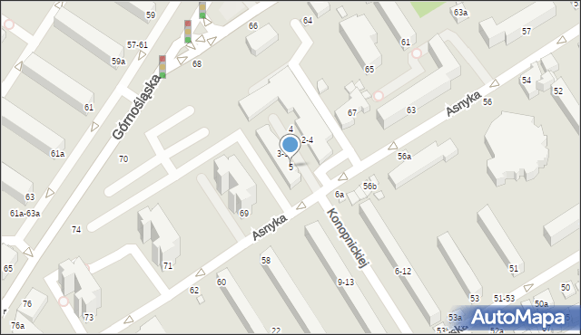 Kalisz, Konopnickiej Marii, 5, mapa Kalisza