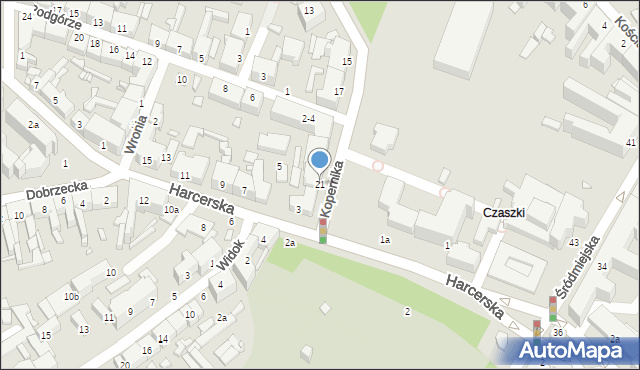 Kalisz, Kopernika Mikołaja, 21, mapa Kalisza