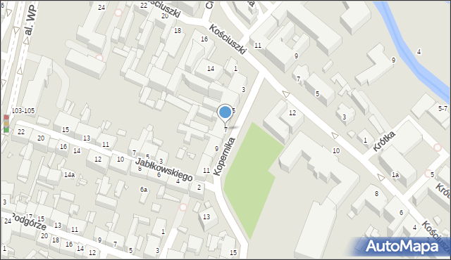 Kalisz, Kopernika Mikołaja, 7, mapa Kalisza