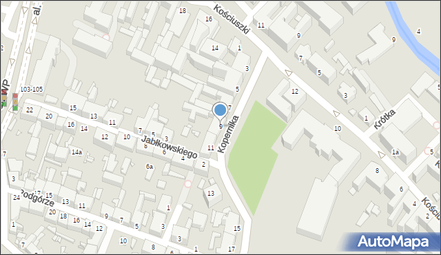 Kalisz, Kopernika Mikołaja, 9, mapa Kalisza