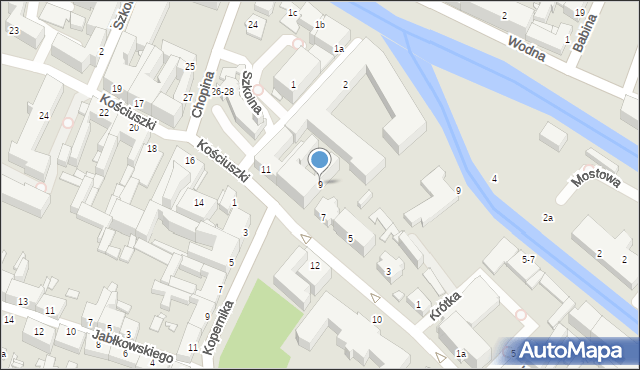 Kalisz, Kościuszki Tadeusza, gen., 9, mapa Kalisza