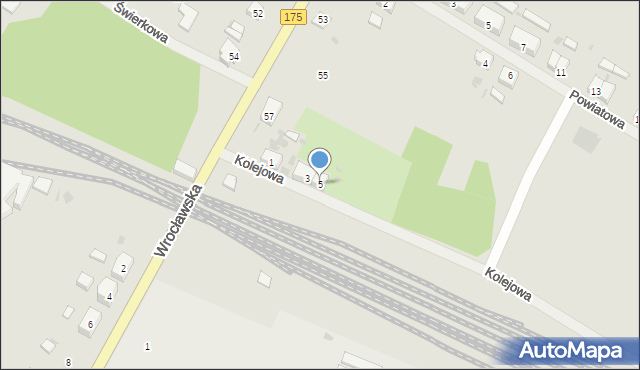 Kalisz Pomorski, Kolejowa, 5, mapa Kalisz Pomorski