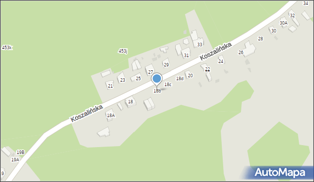 Kalisz Pomorski, Koszalińska, 18b, mapa Kalisz Pomorski