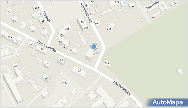 Kamień Pomorski, Konopnickiej Marii, 21, mapa Kamień Pomorski