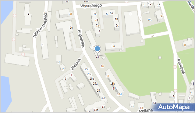 Kamień Pomorski, Kopernika Mikołaja, 14, mapa Kamień Pomorski