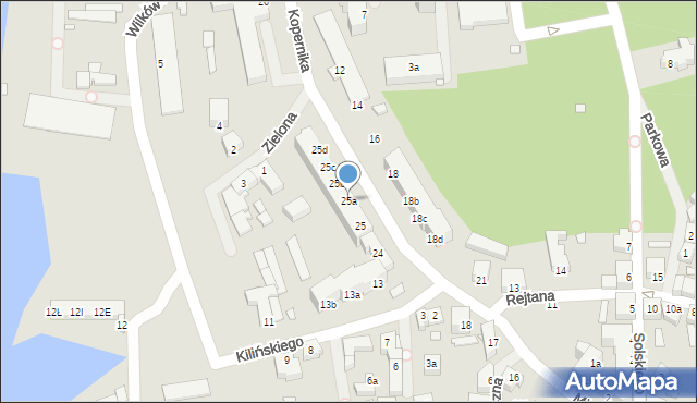 Kamień Pomorski, Kopernika Mikołaja, 25a, mapa Kamień Pomorski