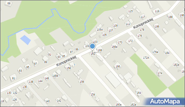 Kamienica Polska, Konopnickiej Marii, 162, mapa Kamienica Polska