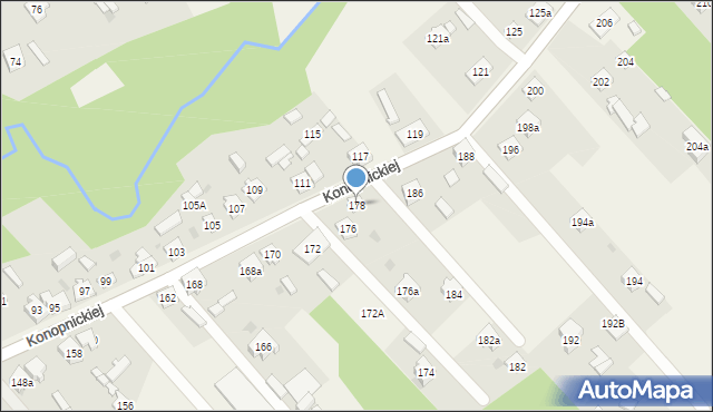 Kamienica Polska, Konopnickiej Marii, 178, mapa Kamienica Polska