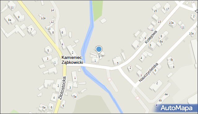 Kamieniec Ząbkowicki, Kolejowa, 3, mapa Kamieniec Ząbkowicki