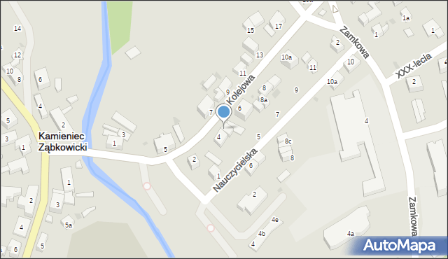 Kamieniec Ząbkowicki, Kolejowa, 4a, mapa Kamieniec Ząbkowicki