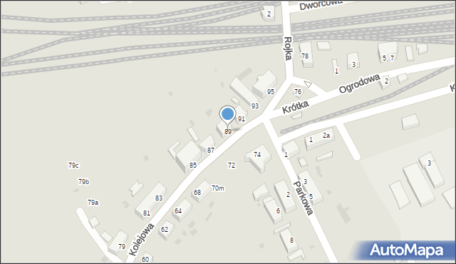 Kamieniec Ząbkowicki, Kolejowa, 89, mapa Kamieniec Ząbkowicki