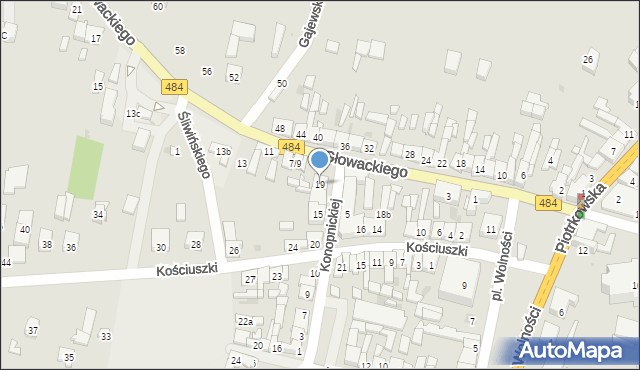 Kamieńsk, Konopnickiej Marii, 19, mapa Kamieńsk