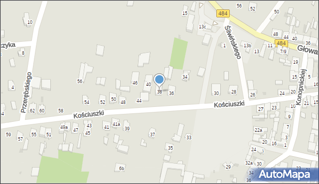 Kamieńsk, Kościuszki Tadeusza, gen., 38, mapa Kamieńsk