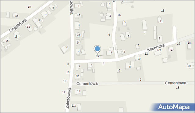 Kamionek, Kopernika Mikołaja, 1a, mapa Kamionek