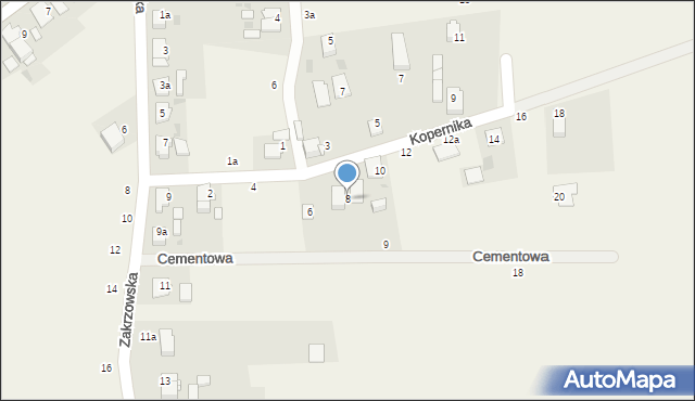 Kamionek, Kopernika Mikołaja, 8, mapa Kamionek