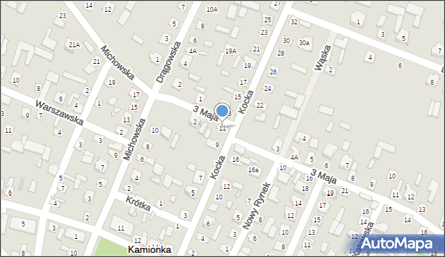 Kamionka, Kocka, 11, mapa Kamionka