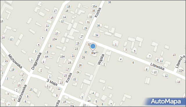 Kamionka, Kocka, 30a, mapa Kamionka