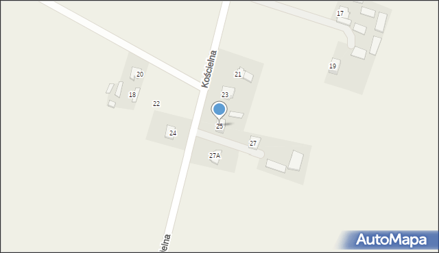 Kamionna, Kościelna, 25, mapa Kamionna