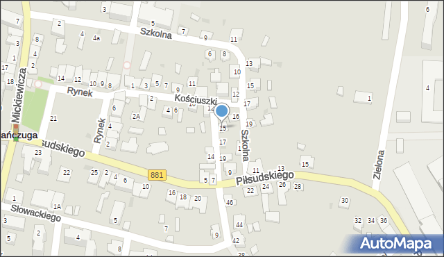 Kańczuga, Kościuszki Tadeusza, gen., 15, mapa Kańczuga