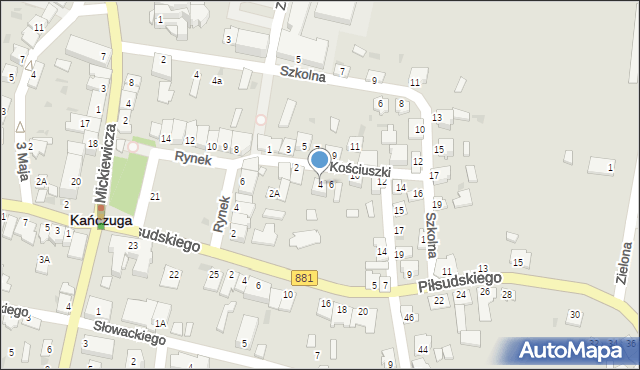 Kańczuga, Kościuszki Tadeusza, gen., 4, mapa Kańczuga