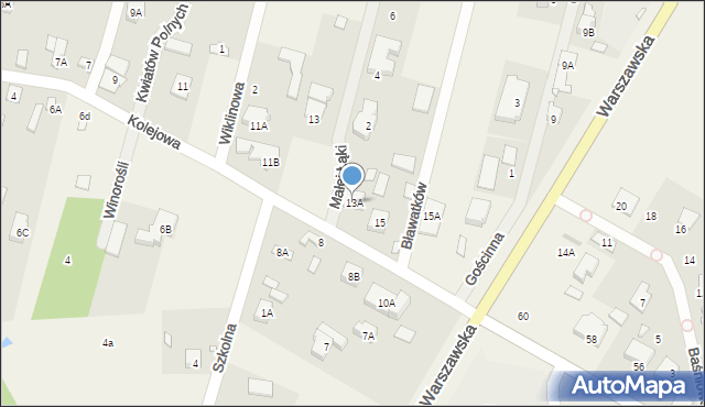 Kanie, Kolejowa, 13A, mapa Kanie