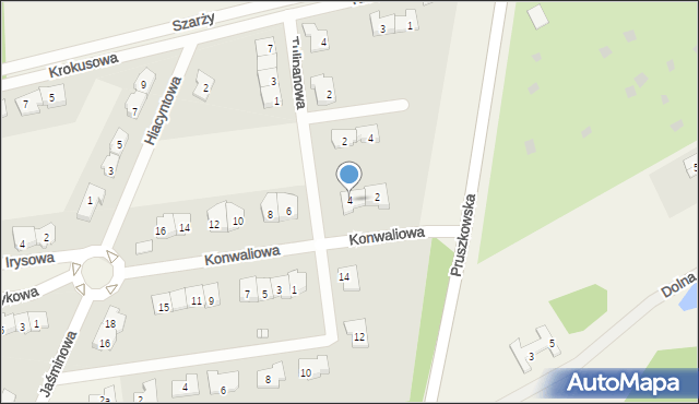 Kanie, Konwaliowa, 4, mapa Kanie