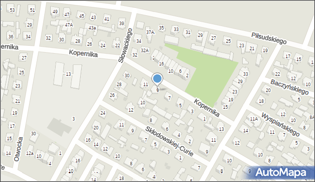 Karczew, Kopernika Mikołaja, 9, mapa Karczew