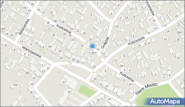 Karczew, Kościelna, 13, mapa Karczew