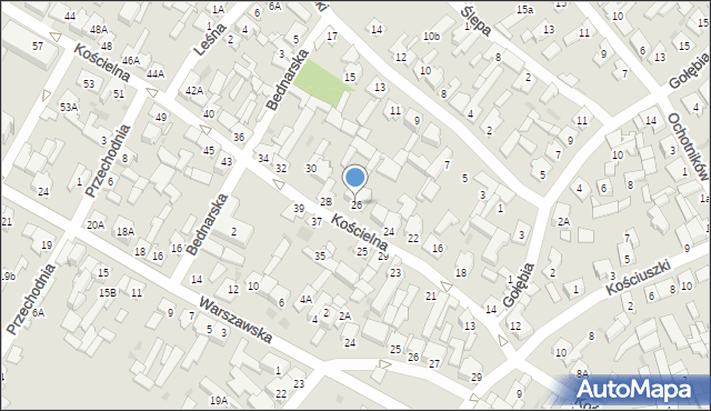 Karczew, Kościelna, 26, mapa Karczew