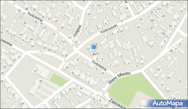 Karczew, Kościelna, 8A, mapa Karczew