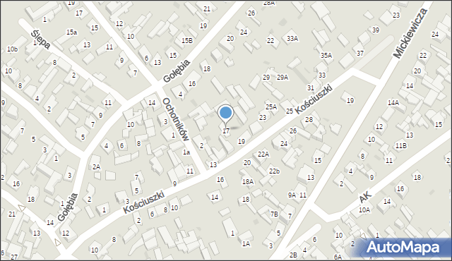 Karczew, Kościuszki Tadeusza, gen., 17, mapa Karczew