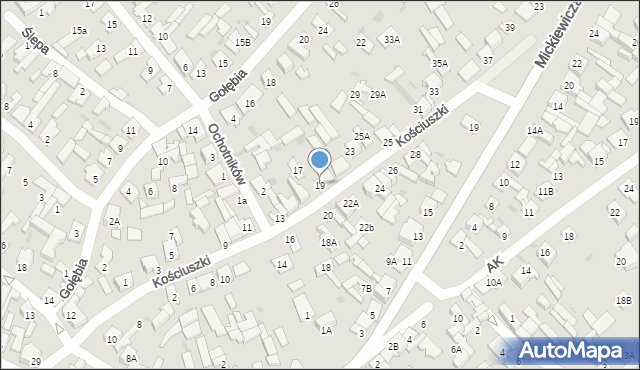 Karczew, Kościuszki Tadeusza, gen., 19, mapa Karczew