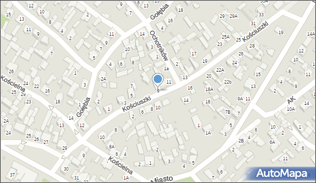 Karczew, Kościuszki Tadeusza, gen., 9, mapa Karczew