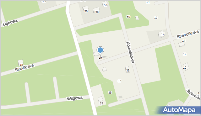 Karczewko, Konwaliowa, 46, mapa Karczewko