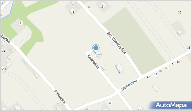 Karczmiska Drugie, Kościelna, 1, mapa Karczmiska Drugie