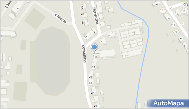 Karlino, Kościuszki Tadeusza, gen., 32, mapa Karlino