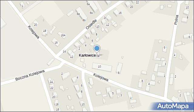 Karłowice, Kolejowa, 10a, mapa Karłowice