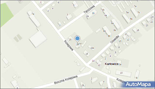 Karłowice, Kolejowa, 18, mapa Karłowice
