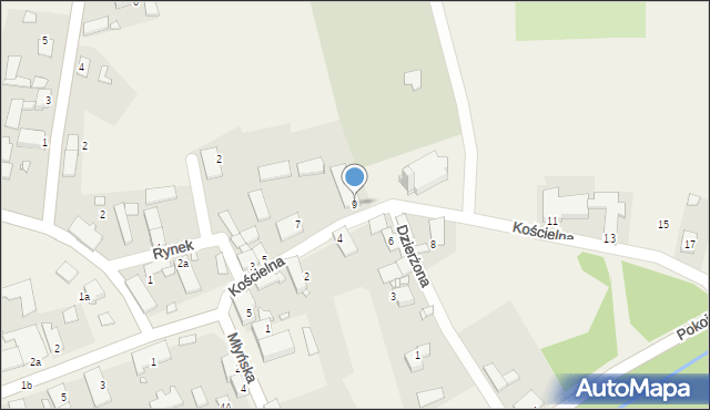 Karłowice, Kościelna, 9, mapa Karłowice