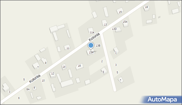 Karniewo, Kolonia, 13A, mapa Karniewo