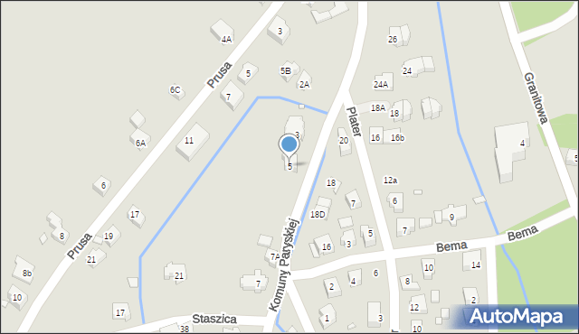 Karpacz, Komuny Paryskiej, 5, mapa Karpacz