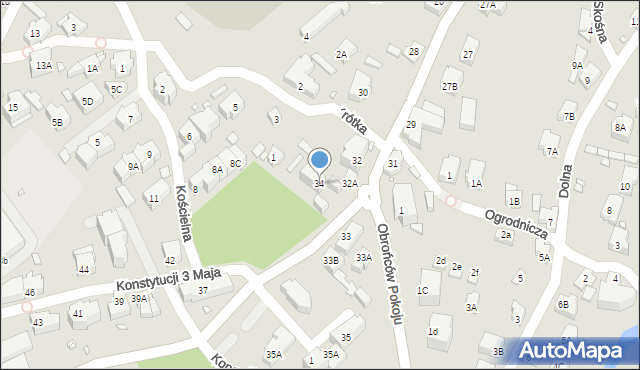 Karpacz, Konstytucji 3 Maja, 34, mapa Karpacz