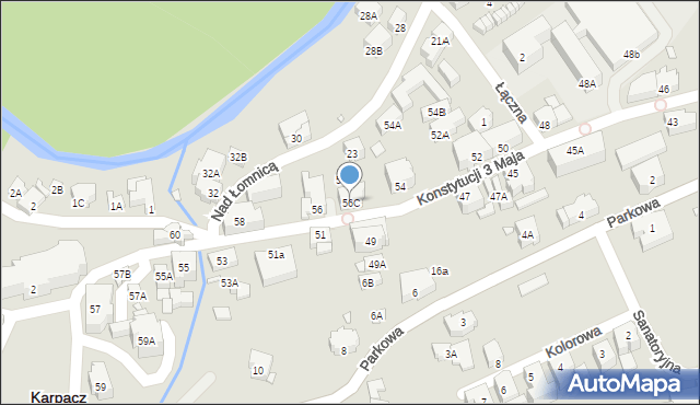 Karpacz, Konstytucji 3 Maja, 56C, mapa Karpacz