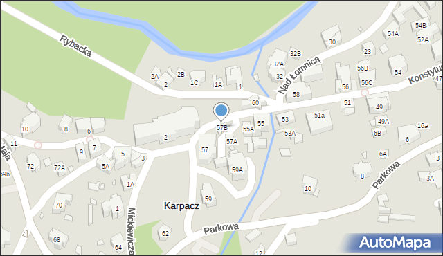 Karpacz, Konstytucji 3 Maja, 57B, mapa Karpacz