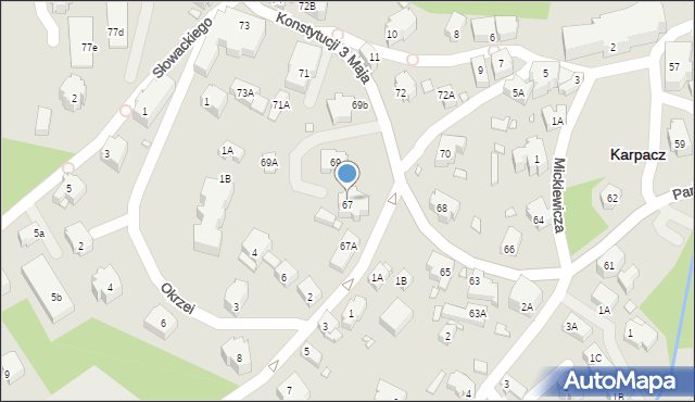Karpacz, Konstytucji 3 Maja, 67, mapa Karpacz