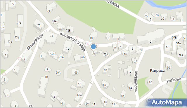 Karpacz, Konstytucji 3 Maja, 72, mapa Karpacz